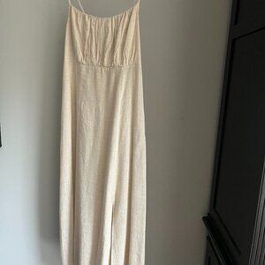 Apricot Linen Blend Sundress